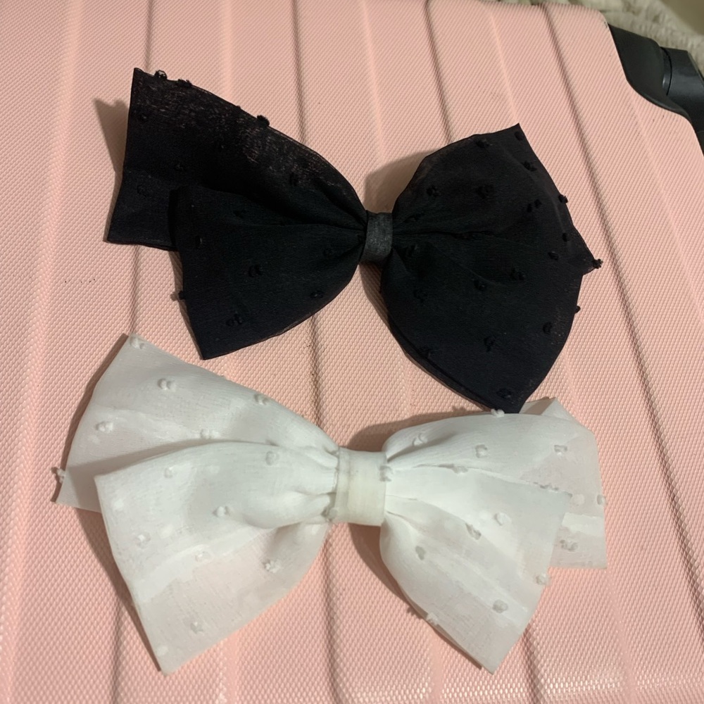Two Swiss Dot bows